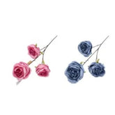 Huitich artificial flower bouquet set with pink and blue rose stems for home decor